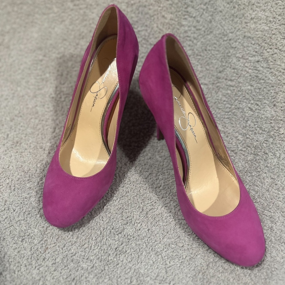 Jessica Simpson Calik Round Toe Candy Pink Pumps